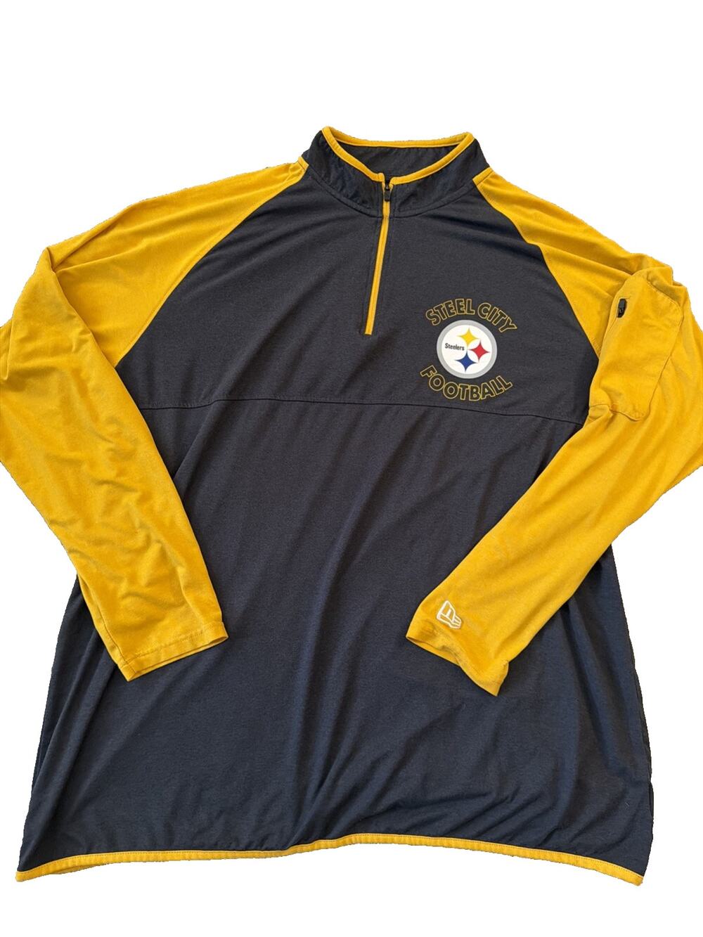 Pittsburgh Steelers Men's NFL Team Apparel 1/4 Zip Practice Shirt 2XL Steel City